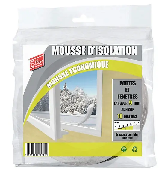 Vente Directe Joint d‘isolation en mousse polyuréthane - Blanc - 10mx9mm ELLEN