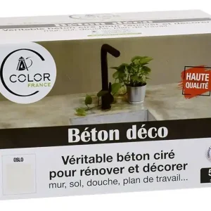 Béton déco Oslo Gris très clair 5kg COLOR FRANCE Jusqu'à Épuisement Des Stocks