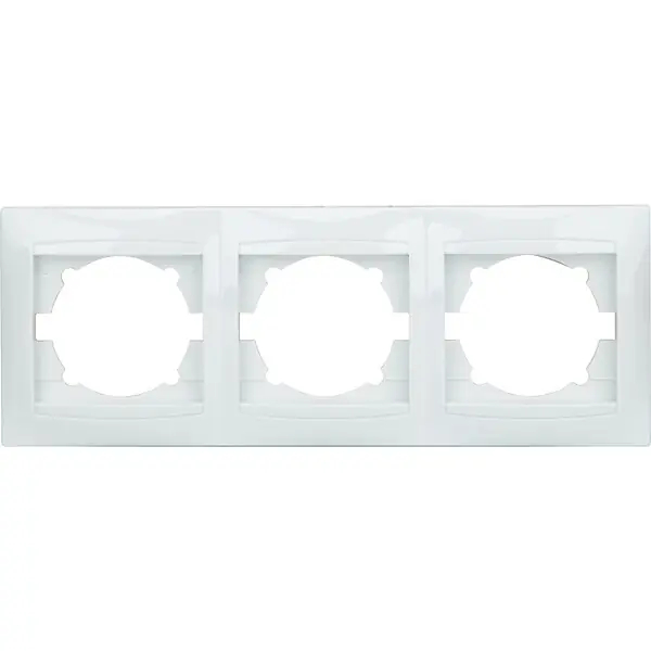 Paiement Sécurisé Triple plaque encastrée horizontale Zyna - Blanc - Zenitech