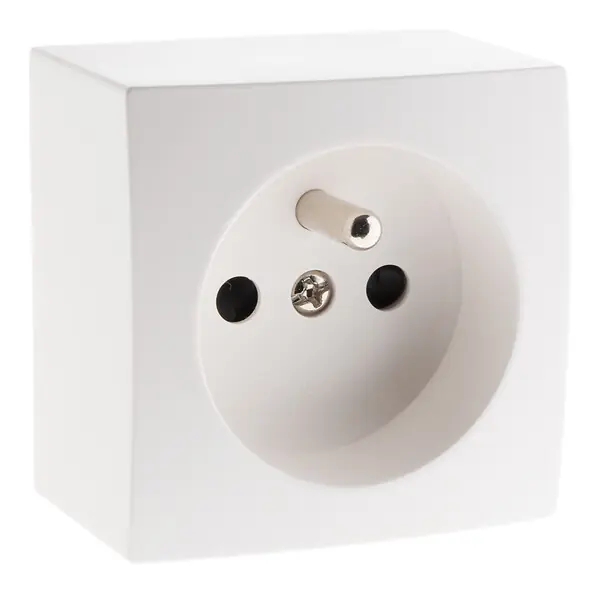 Prise de courant polycarbonate Presto Blanc 16A ZENITECH Populaire