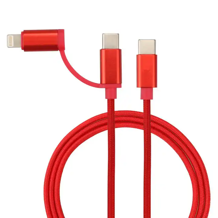 Câble USB 2 en 1 type C + lightning longueur 1 M GAO Quantité Limitée