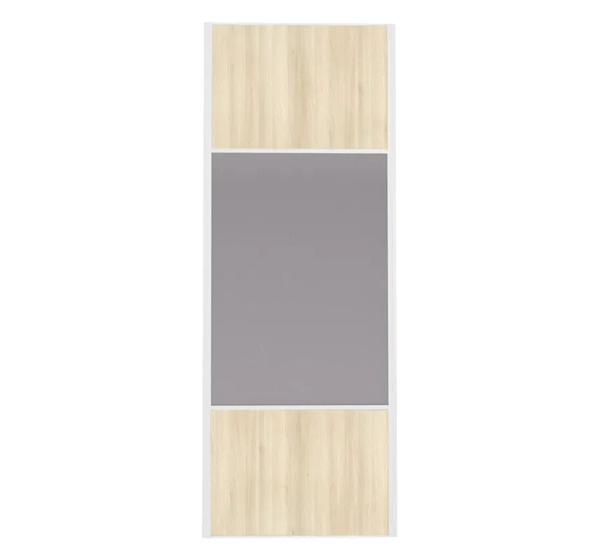 Porte de placard Miroir et Acacia Crème Profil blanc H 248,5 x L 92,2 cm YNGENIO Réduction