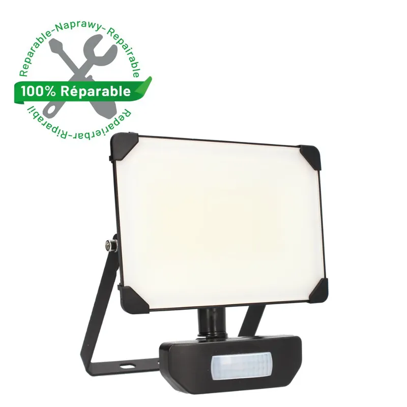 Projecteur extérieur LED détecteur de mouvements Kreon R noir IP65 6750 lumens blanc neutre - ARLUX Réduction