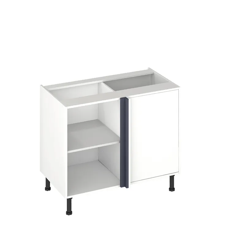 Bon Marché Fileur d‘angle pour meuble de cuisine Lotus bleu marine mat 70 x 4,6 x 4,6 cm OFITRES