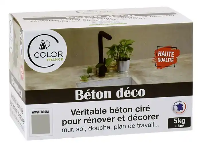 Meilleur Prix Béton déco Amsterdam Gris moyen 5kg COLOR FRANCE