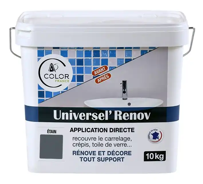 Vente Directe UNIVERSEL RENOV Gris foncé ETAIN 10kg COLOR FRANCE
