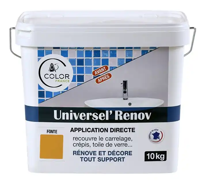 Dernière Chance UNIVERSEL RENOV Jaune Cuir FONTE 10kg COLOR FRANCE