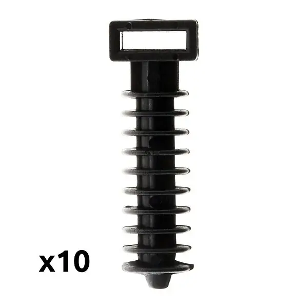 Lot de 10 embases Noires pour chevilles - Zenitech Quantité Limitée