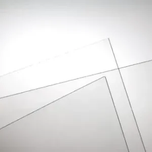 Panneau de verre synthétique lisse transparent 8 mm 100 x 100 cm Bon Marché