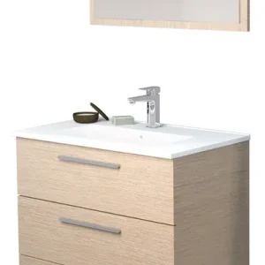 Nouvel Arrivage Meuble de salle de bains Ondise 3 tiroirs 80 x 86 x 45 cm bois mélaminé bois - ONDEE