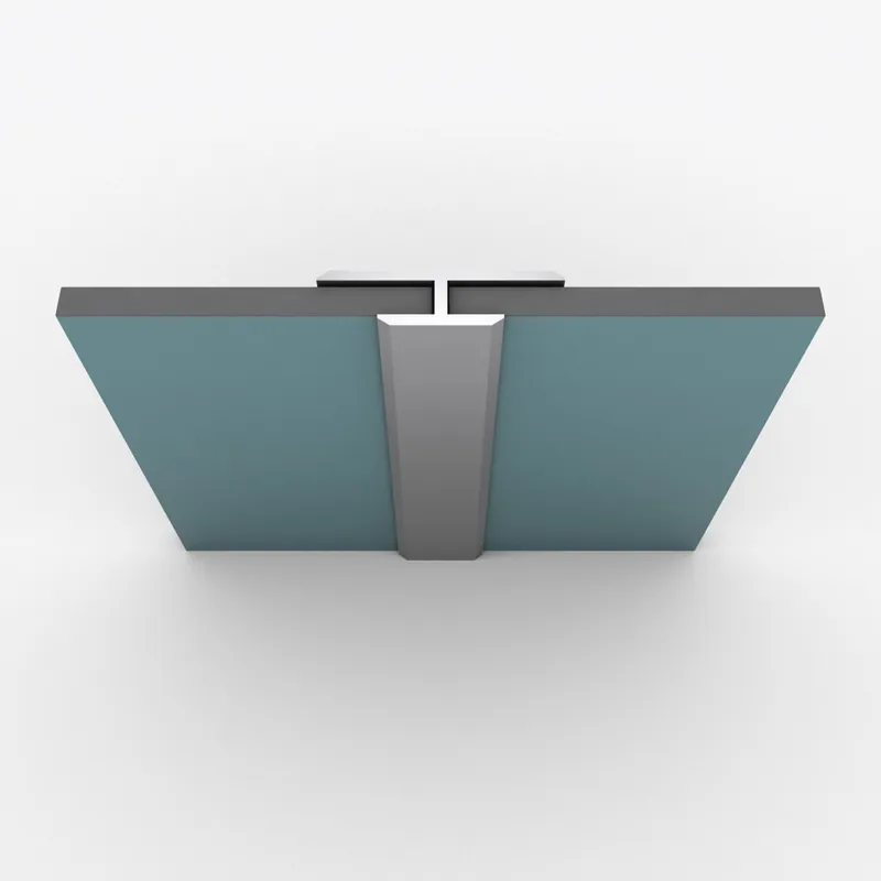 Profilé de jonction en aluminium pour panneau mural chromé 25 x 5 x 2100 mm AURLANE Meilleur Prix