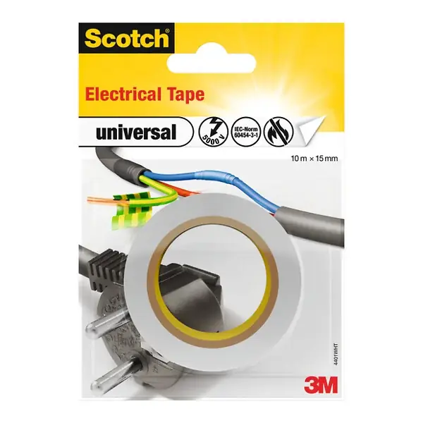 Ruban isolant électrique PVC - Blanc - 15mm x 10m 3M SCOTCH Acheter En Ligne
