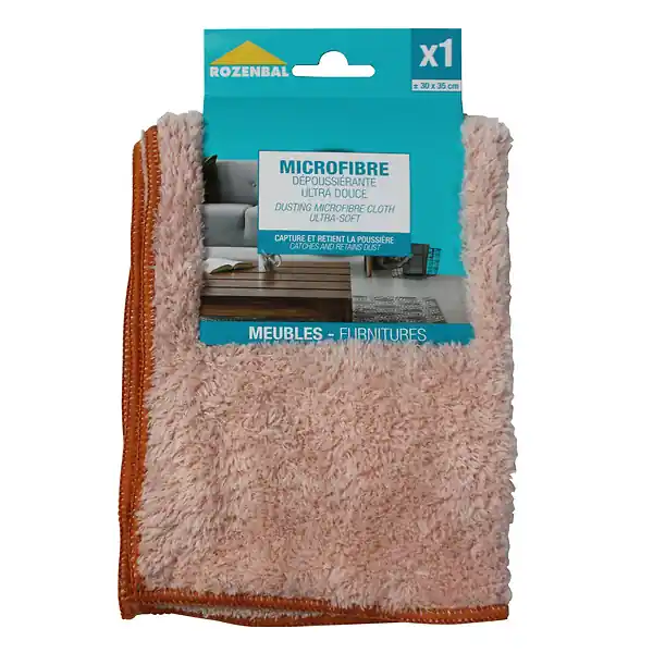 Vente Directe Microfibre dépoussiérante 30 x 35 cm - Lavette peluche ROZENBAL