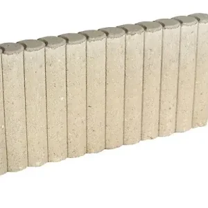 Haute Qualité Bordure rondin - Sable - 20 x 50 cm Ep 6.5 cm ALKERN