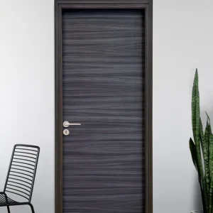 Bloc-porte fin de chantier postformé H.204 x l.73 cm décor mélanimé EBENE poussant droit - SMIS Produit De Marque
