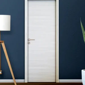 Bloc-porte fin de chantier postformé H.204 x l.83 cm décor mélanimé IVOIRE poussant droit - SMIS Meilleur Prix