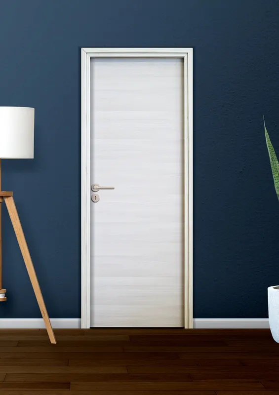 Bloc-porte fin de chantier postformé H.204 x l.83 cm décor mélanimé IVOIRE poussant droit - SMIS Meilleur Prix