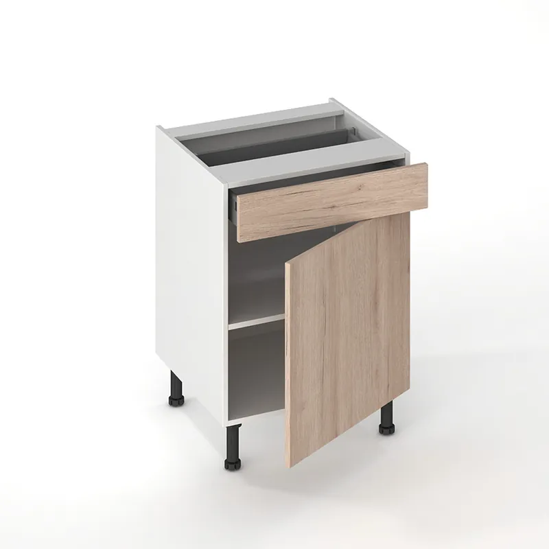 Porte et façade tiroir effet bois pour meuble bas de cuisine Nature syncron naturel 70 x 60 cm OFITRES Achetez Aujourd'hui
