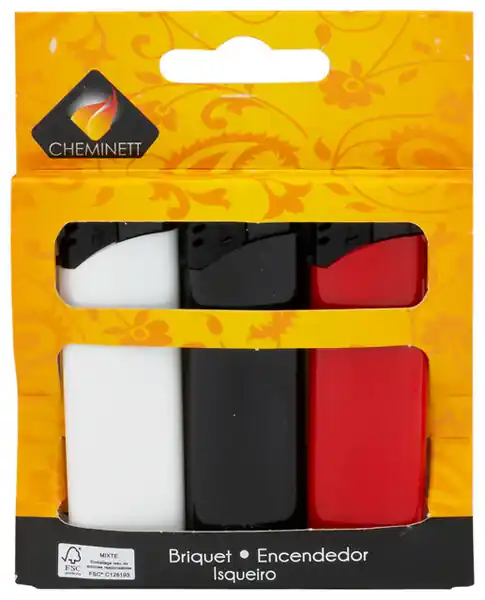 Retour Gratuit Briquets x3 - pour poêle cheminée et grill CHEMINETT