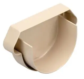 Affaire À Saisir Fond symétrique gouttière demi-ronde 16 - PVC - Sable WAVIN