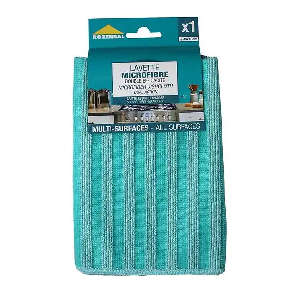 Lavette microfibre double face 40 x 40 cm ROZENBAL Dernier Modèle