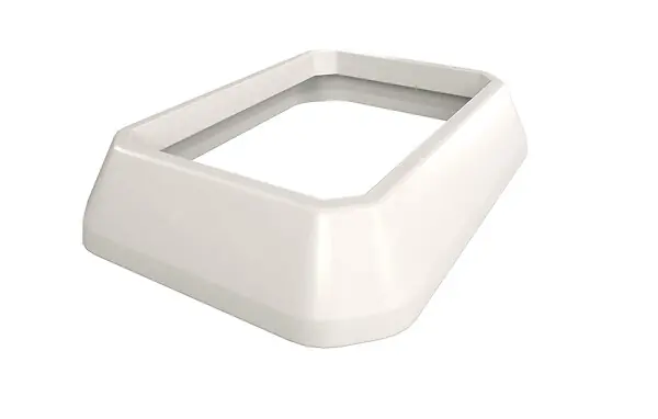Prix Réduit Embase pour poteau PVC ADELE - Blanc - 9x6x2cm ALTONA