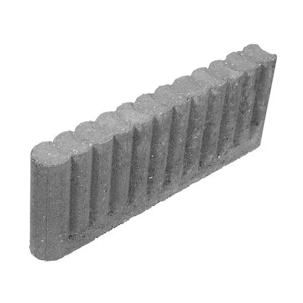 Offre Spéciale Bordure rondin béton - Anthracite - L.50xl.20xEp.6.5cm NEXTERIA