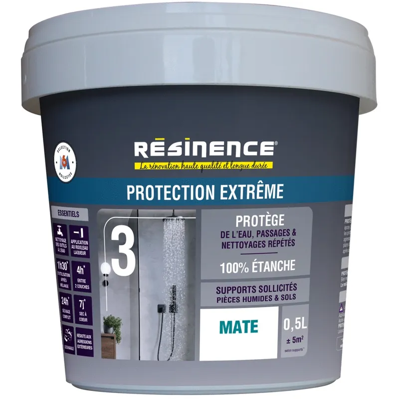 Usine Directe Résine de finition minérale extrême mate 500 ml RESINENCE