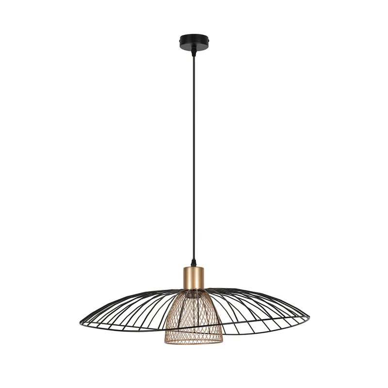 Suspension laiton noir E27 15W Ø58 cm ROMY - COREP Offre Limitée