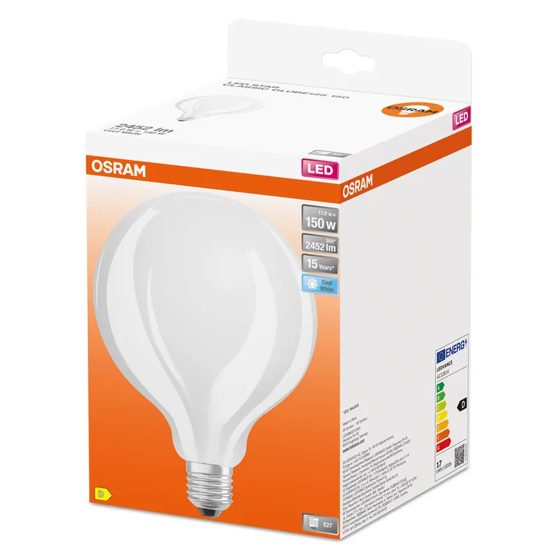 Ampoule LED Globe E27 Dépolie 17W=2452 lumens blanc neutre OSRAM Achat Immédiat