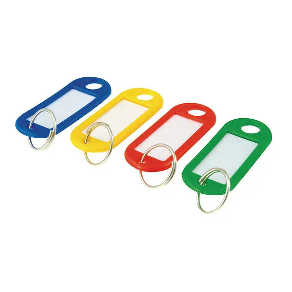 5 porte-clé plastique plus anneau. Plusieurs couleurs SUKI Paiement Sécurisé