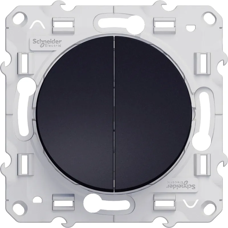 Dernier Modèle Double poussoir anthracite - Odace 2011 SCHNEIDER ELECTRIC