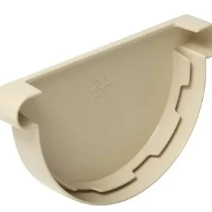 Certifié Fond de gouttière PVC sable - Demi-ronde 25 cm NICOLL