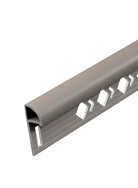 Nouveauté Profilé d‘arrêt PVC 1/4 rond fermé - Taupe - 8mm x L.2,50m MAT INTER
