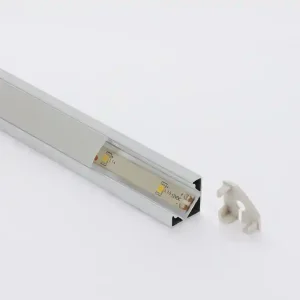 Profilé en angle pour ruban LED blanc en saillie 1m GEFOM Super Prix