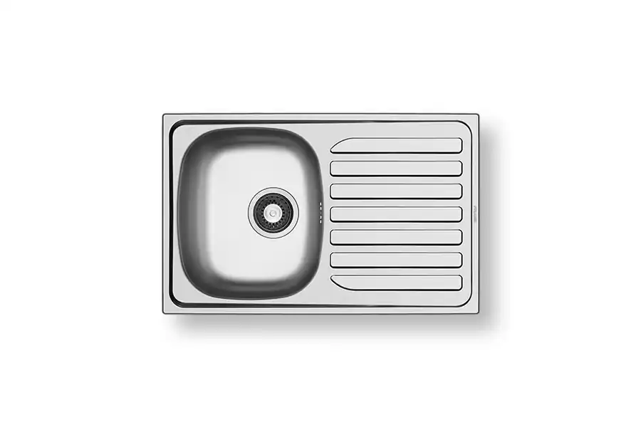 Evier de cuisine inox gris 75x48 cm 1 bac 1 egouttoir - NORD INOX Nouvel Arrivage