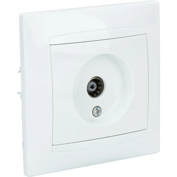 Meilleur Prix Prise TV encastrée Ø9,52mm Zyna - Blanc - Zenitech