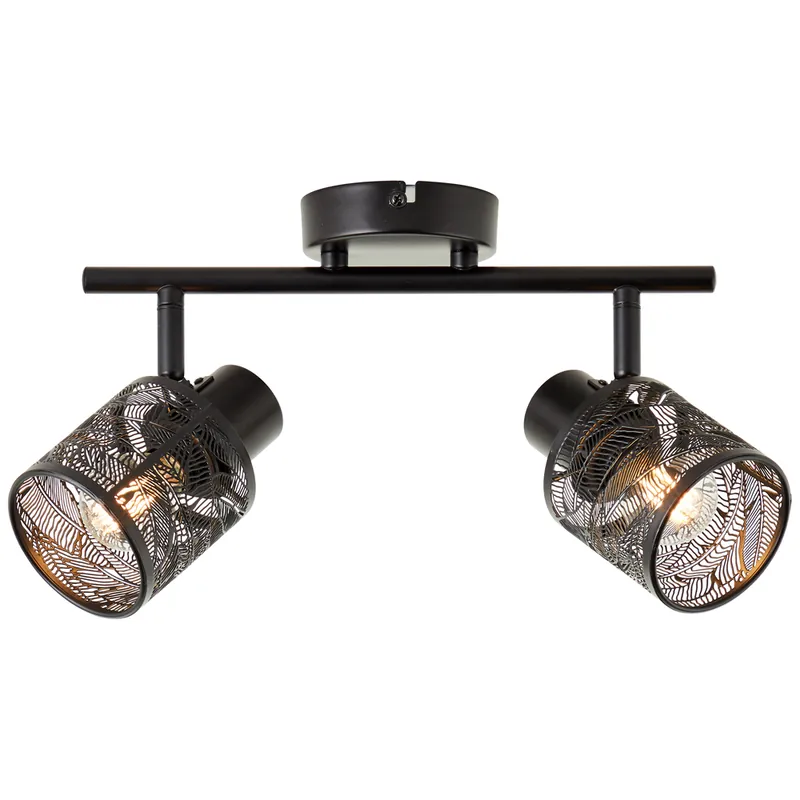 Populaire Réglette noir E14 2X40W BANO BRILLIANT