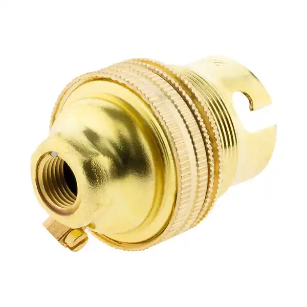 Douille B22 laiton bague borne de terre - double - Zenitech Réduction