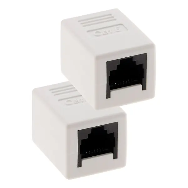 Remise Lot de 2 raccords RJ45 F/F CAT6 - Blanc - Zenitech