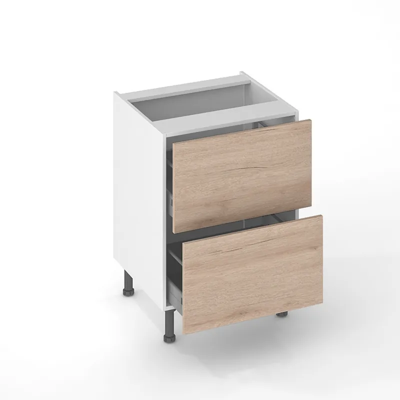 Façades tiroir effet bois pour meuble de cuisine Nature syncron naturel 70 x 60 cm par 2 OFITRES Réduction