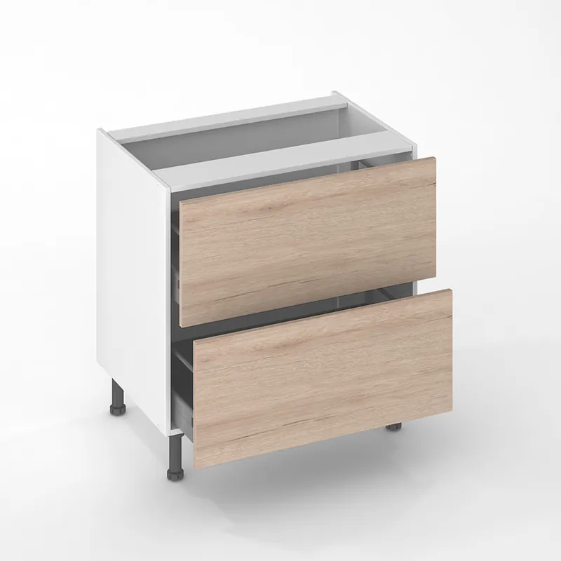 Façades tiroir effet bois pour meuble de cuisine Nature syncron naturel 70 x 80 cm par 2 OFITRES Jusqu'à Épuisement Des Stocks