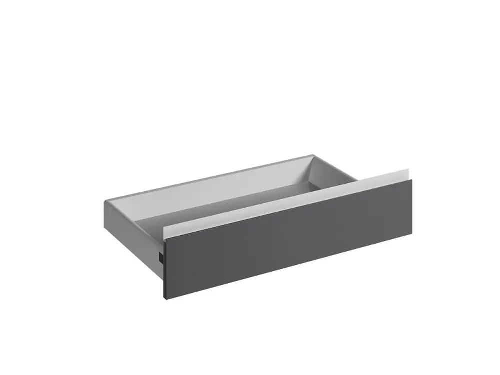 Façade tiroir avec poignée intégrée pour meuble de cuisine Mallorca gris plomb mat 13,8 x 80 cm OFITRES Produit De Marque