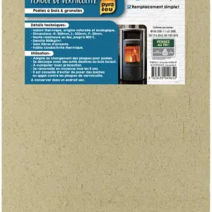 Acheter Direct Plaque vermiculite 50 x 30 x 2,5 cm PYROFEU