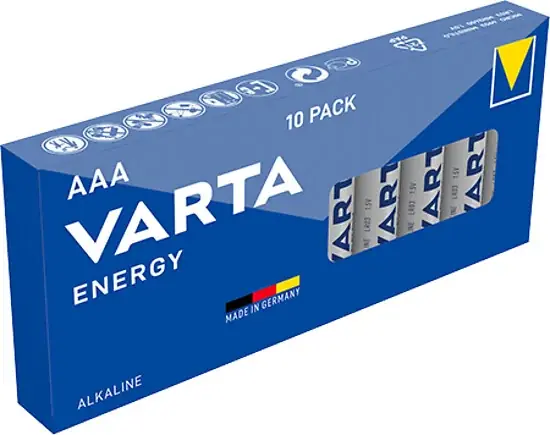 Nouveauté Pile alcaline AAA - VARTA ENERGY - 1.5V - Lot de 10