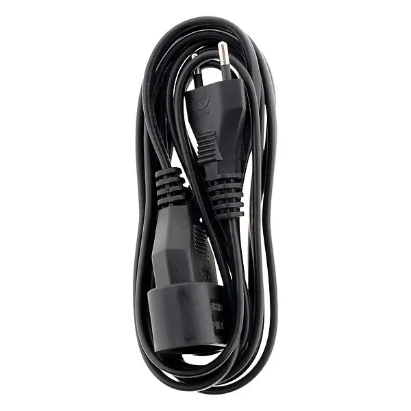 Promotion Rallonge 3m - HO3VVH2F 2x0,75mm² 6A - noir - Zenitech