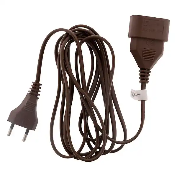 Meilleur Choix Rallonge 2m - HO3VVH2F 2x0,75mm² 6A - marron - Zenitech