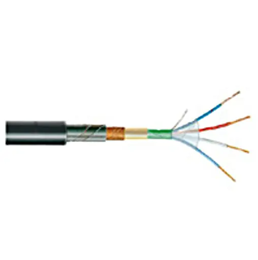 Câble téléréport armé - Cuivre - 2 paires 0,6 mm² - Noir NEXANS Expédié Aujourd'hui