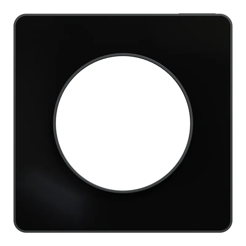 Plaque de finition 1 poste anthracite finition miroir - Odace 2011 Touch SCHNEIDER ELECTRIC Pas Cher