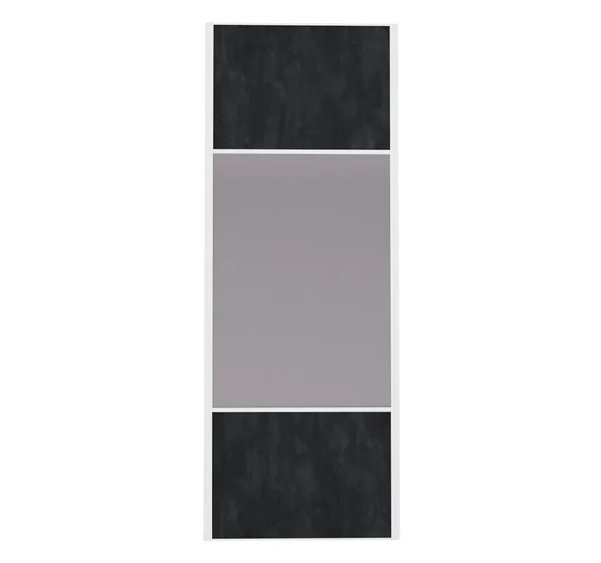 Porte de placard Miroir et Ardoise Profil blanc H 248,5 x L 92,2 cm YNGENIO Bon Plan